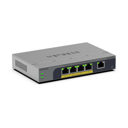 NETGEAR GS105EPP Unmanaged Gigabit Ethernet (10/100/1000) Power over Ethernet (PoE) Desktop/Wall-Mounting Gray