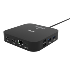 i-tec C31DUALHDMIDOCKPD laptop dock/port replicator Wired USB 3.2 Gen 2 (3.1 Gen 2) Type-C Black