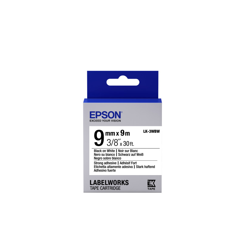 Epson LK-3WBW label-making tape Black on white