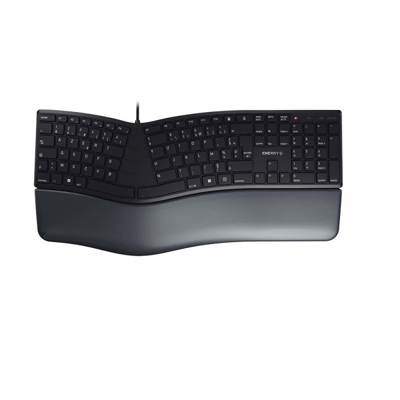 CHERRY KC 4500 ERGO keyboard Universal USB AZERTY French Black