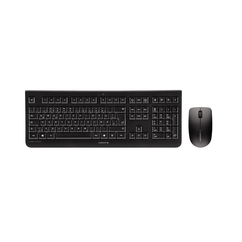 CHERRY DW 3000 keyboard Mouse included Universal RF Wireless AZERTY French Black