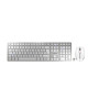 CHERRY DW 9100 SLIM clavier Souris incluse Universel RF sans fil + Bluetooth AZERTY Français Argent