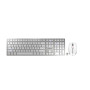 CHERRY DW 9100 SLIM keyboard Mouse included Universal RF Wireless + Bluetooth QWERTY US English Silver