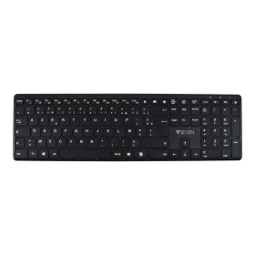 V7 Clavier KW550FRBT Dual mode Bluetooth / Wireless 2,4 GHZ français AZERTY - Noir