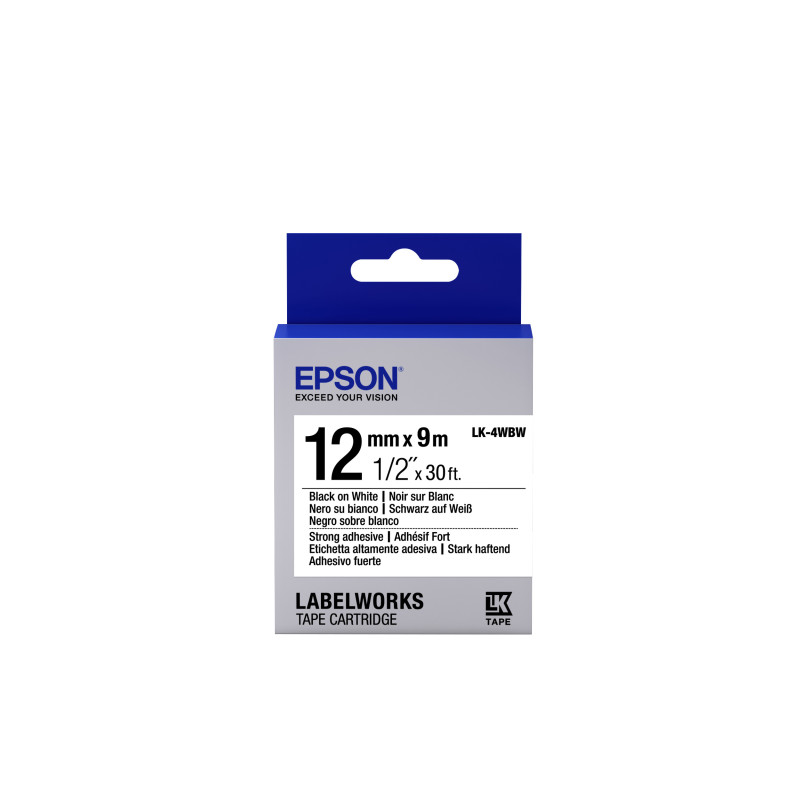 Epson LK-4WBW label-making tape Black on white