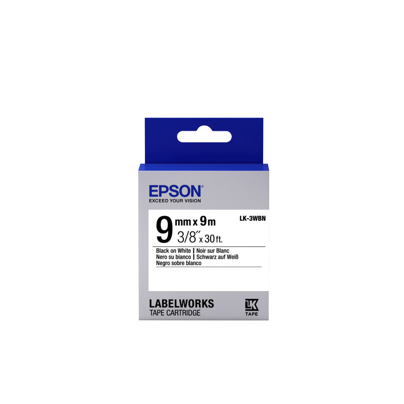 Epson LK-3WBN label-making tape Black on white