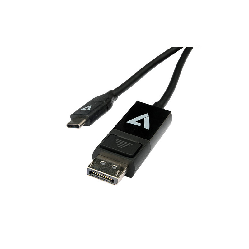 V7 V7UCDP-2M changeur de genre de câble USB Type-C 3.2 Gen 1 DisplayPort Noir