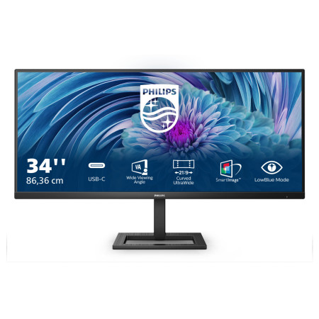 Philips E Line 346E2LAE/00 LED display 86,4 cm (34") 3440 x 1440 pixels Wide Quad HD LCD Noir