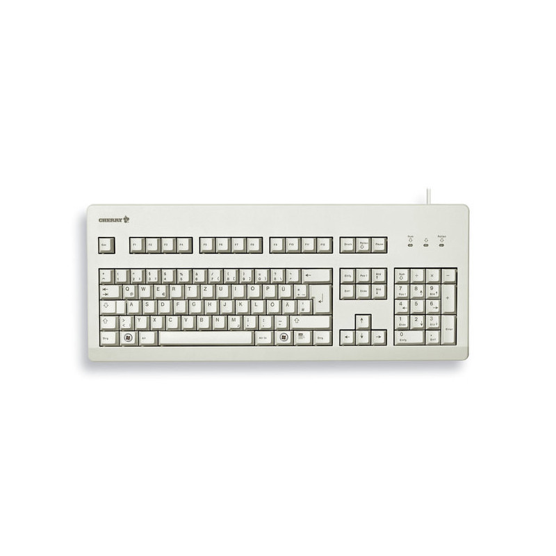 CHERRY G80-3000 MX BLACK SWITCH, Clavier mécanique filaire, gris clair, USB/PS2 AZERTY - FR