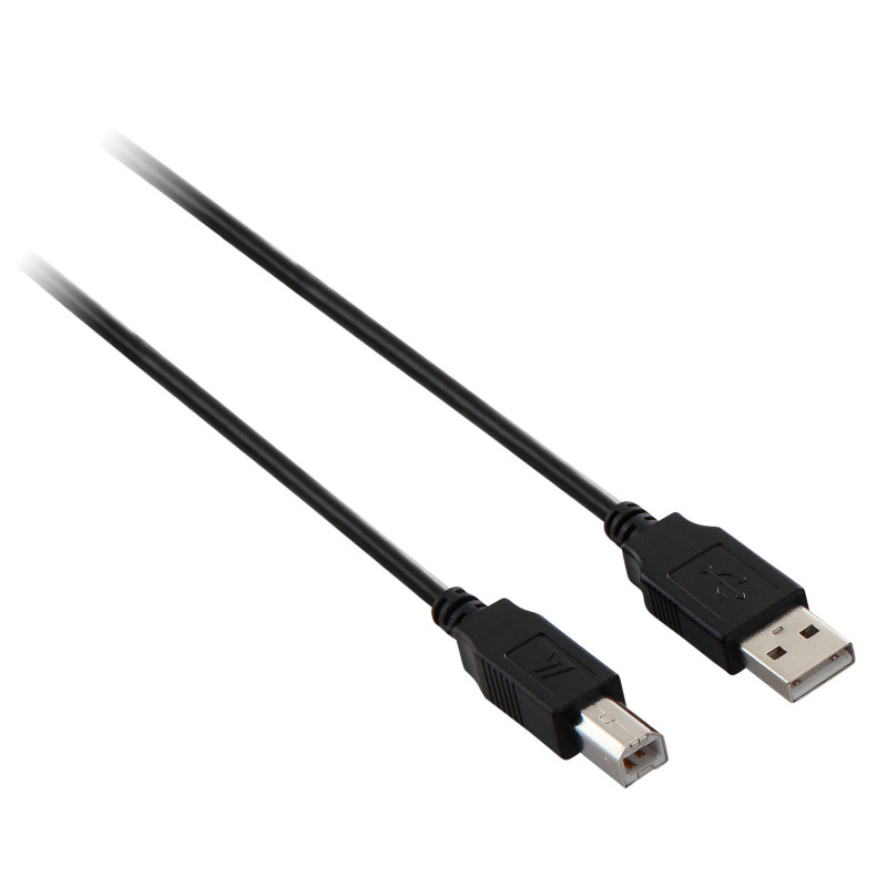 V7 USB A/B 5m USB cable USB 2.0 196.9" (5 m) USB B Black