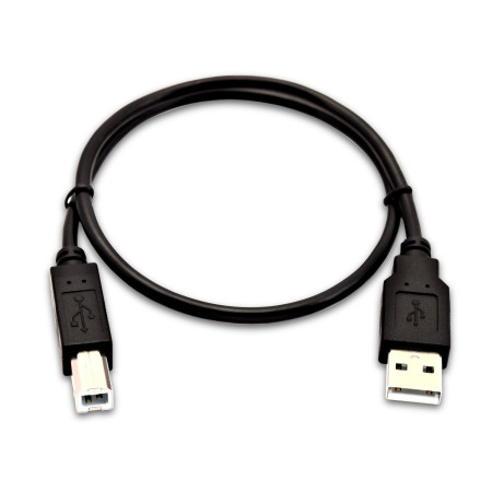 V7 V7USB2AB-50C-1E USB cable USB 1.0 19.7" (0.5 m) USB A USB B Black