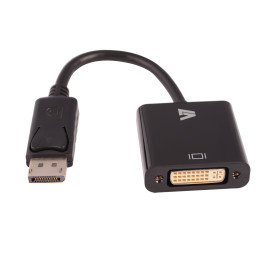 V7 CBLDPDVI-1E video cable adapter 7.87" (0.2 m) 1x 20-pin DisplayPort 1x (24+5)-pin DVI Black