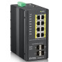 Zyxel RGS200-12P Géré L2 Gigabit Ethernet (10/100/1000) Connexion Ethernet, supportant l'alimentation via ce port (PoE) Noir