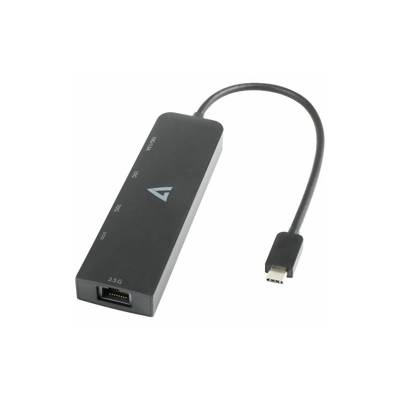 V7 V7UCRJ25GHUB-BLK USB/Ethernet Combo Hub