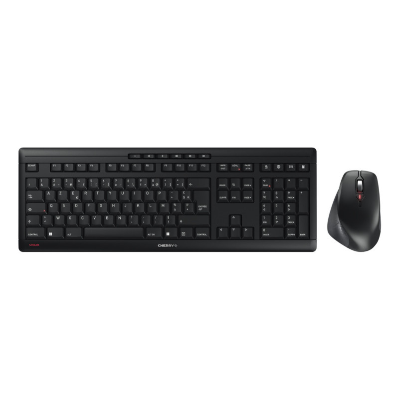 CHERRY JD-8550FR-2 keyboard Mouse included Home/Office RF Wireless AZERTY French Black