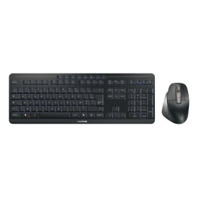 CHERRY Stream desktop ultimate keyboard Mouse included Home/Office USB + RF Wireless + Bluetooth AZERTY French Black