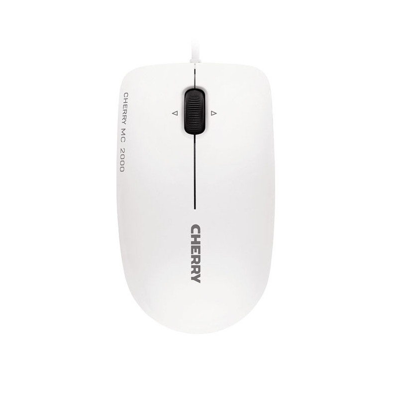 CHERRY MC 2000 Souris filaire, molette multi directionnelle, blanc grisé, USB