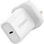Adaptateur secteur OtterBox 20 W - 1 port USB Type-C - UK - Blanc