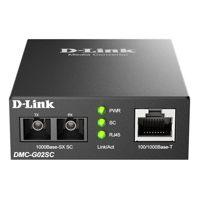 D-Link DMC-G02SC/B network media converter 1000 Mbit/s Multi-mode