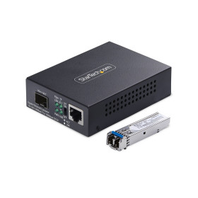 StarTech.com MCM1110SMLC20 convertisseur de support réseau 2000 Mbit/s 1310 nm Monomode Noir