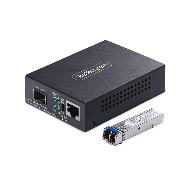 StarTech.com MCM1110SMLC20 network media converter 2000 Mbit/s 1310 nm Single-mode Black
