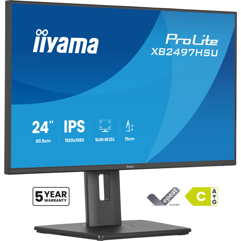 iiyama ProLite XB2497HSU-B1 computer monitor 23.8" 1920 x 1080 pixels Full HD LED Black