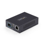 StarTech.com Convertisseur de Média Fibre Optique SFP+ Ouvert Multi-Gigabit 10 GbE, 10G/5G/2,5G/1G/100M, Cuivre vers 10GBASE-X