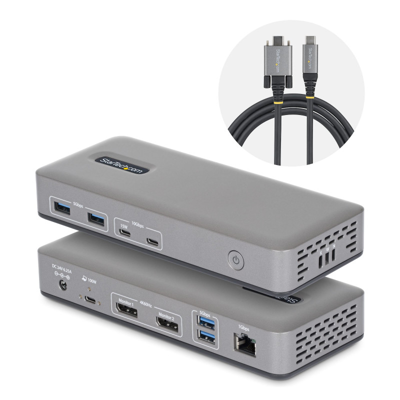 StarTech.com 201UE-USBC-DOCK laptop dock/port replicator Wired USB 3.2 Gen 2 (3.1 Gen 2) Type-C Gray