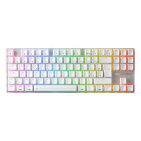 CHERRY MX 8.2 Pro TMR Wireless clavier Gaming USB + RF Wireless + Bluetooth AZERTY Français Argent, Blanc