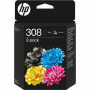 HP 308 2-Pack Black/Tri-color Original Ink Cartridge Combo