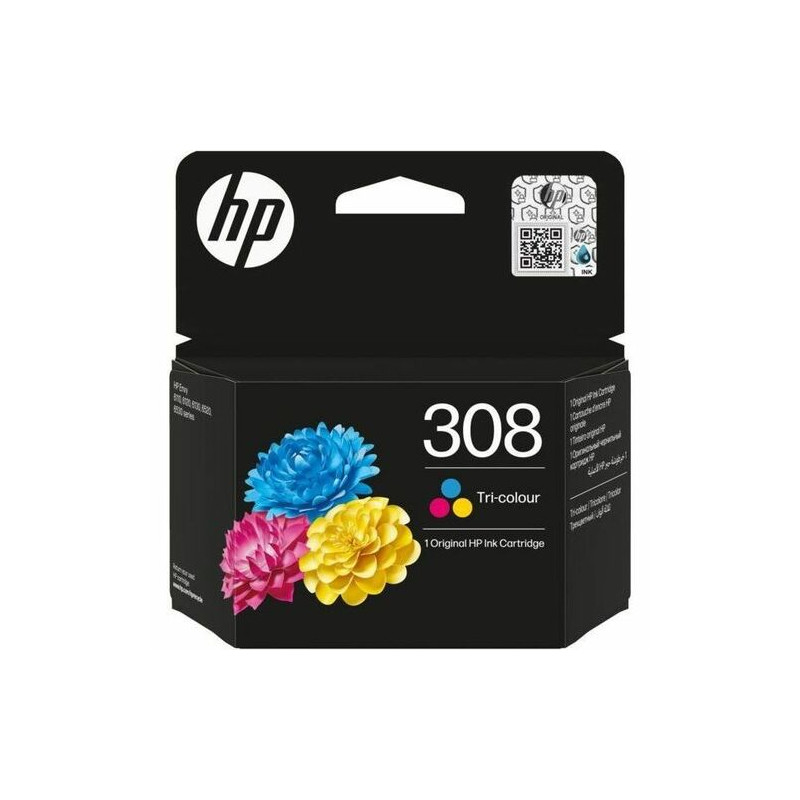 HP 308 Tri-color Original Ink Cartridge