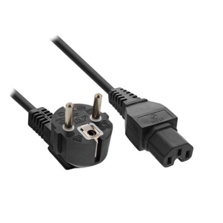 Power cable for EU CEE 7/7 plug (M) to IEC 60320 C15 (M)