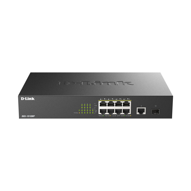 D-Link DGS-1010MP/E commutateur réseau Non-géré L2 Gigabit Ethernet (10/100/1000) Connexion Ethernet, supportant l'alimentation