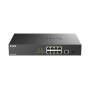D-Link DGS-1010MP/E network switch Unmanaged L2 Gigabit Ethernet (10/100/1000) Power over Ethernet (PoE) 1U Black