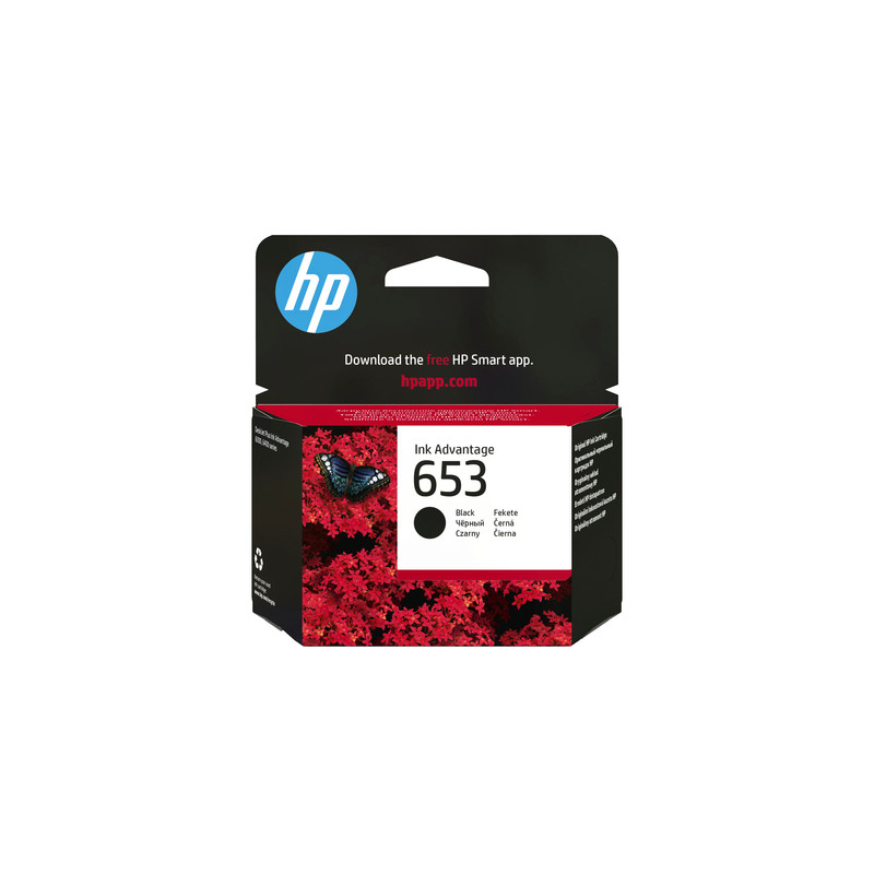 HP 653 Black Original Ink Advantage Cartridge
