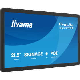 iiyama ProLite S2225AS-B1P Digital signage flat panel 21.5" LCD Wi-Fi 500 cd/m² Full HD Black Built-in processor Android 24/7