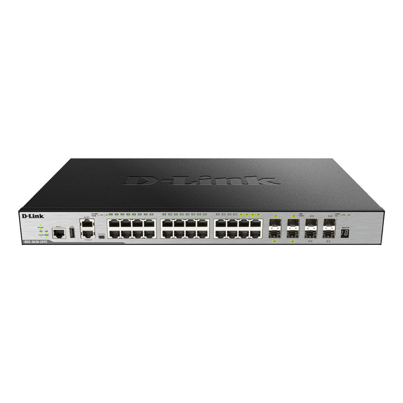 D-Link DGS-3630-28PC/SI/E network switch Managed L3 Gigabit Ethernet (10/100/1000) Power over Ethernet (PoE) Black, Gray