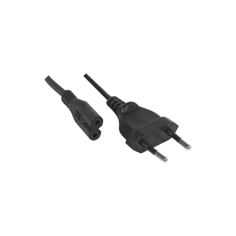 Power cable for EU 2-pin plug