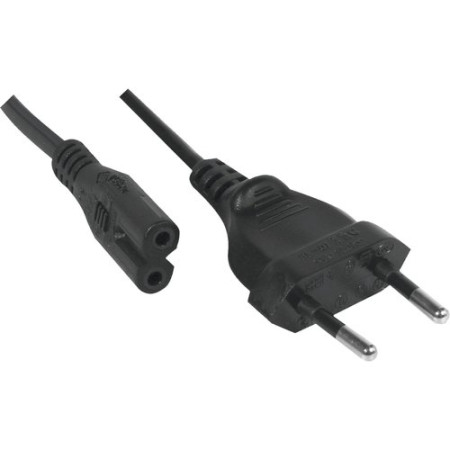 Power cable for EU 2-pin plug