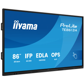 iiyama TE8613A-B2AG Écran d'affichage dynamique En forme de kiosk 2,17 m (85.6") Wifi 500 cd/m² 4K Ultra HD Écran tactile