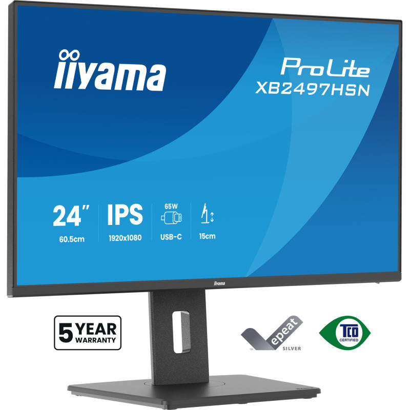 iiyama ProLite XB2497HSN-B1 computer monitor 23.8" 1920 x 1080 pixels Full HD LED Black