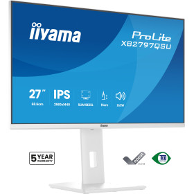 iiyama ProLite XB2797QSU-W1 écran plat de PC 68,6 cm (27") 2560 x 1440 pixels Quad HD LED Blanc