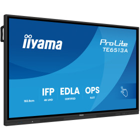 iiyama TE6513A-B2AG signage display 64.5" Wi-Fi 500 cd/m² 4K Ultra HD Touchscreen Built-in processor Android
