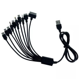 Multi-connector cable for GSM phones and smartphones
