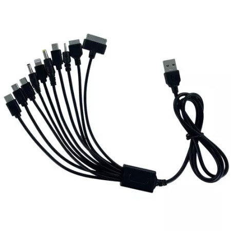 Multi-connector cable for GSM phones and smartphones