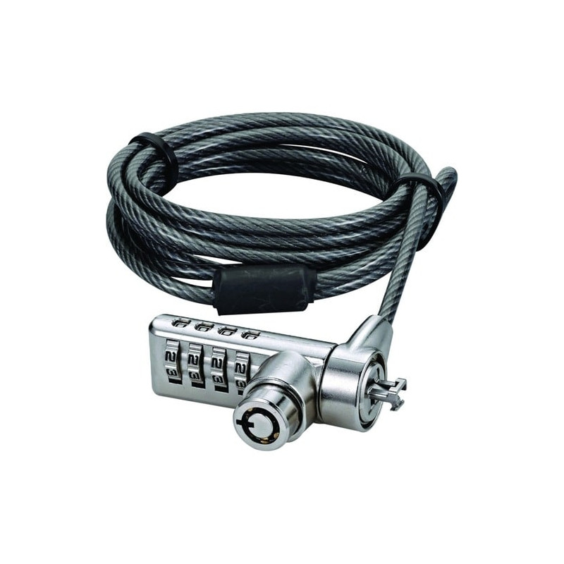 Câble antivol Dicota - 2 m - Cadenas à combinaison 4 chiffres