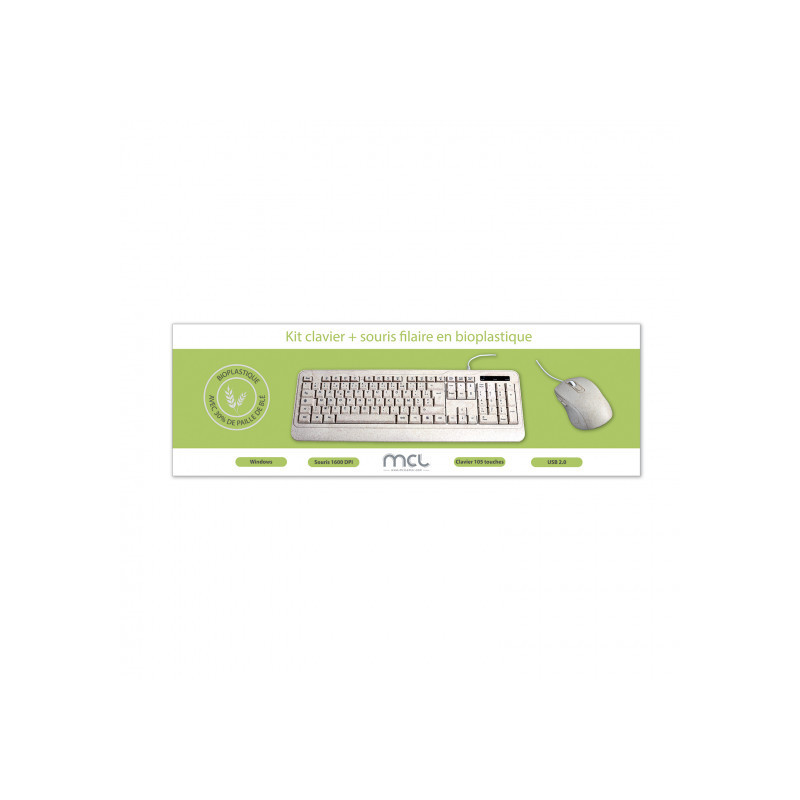 Clavier et souris MCL - AZERTY - Sans Fil