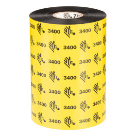 Zebra 3400 High Performance Wax-Resin ruban thermique 450 m Noir