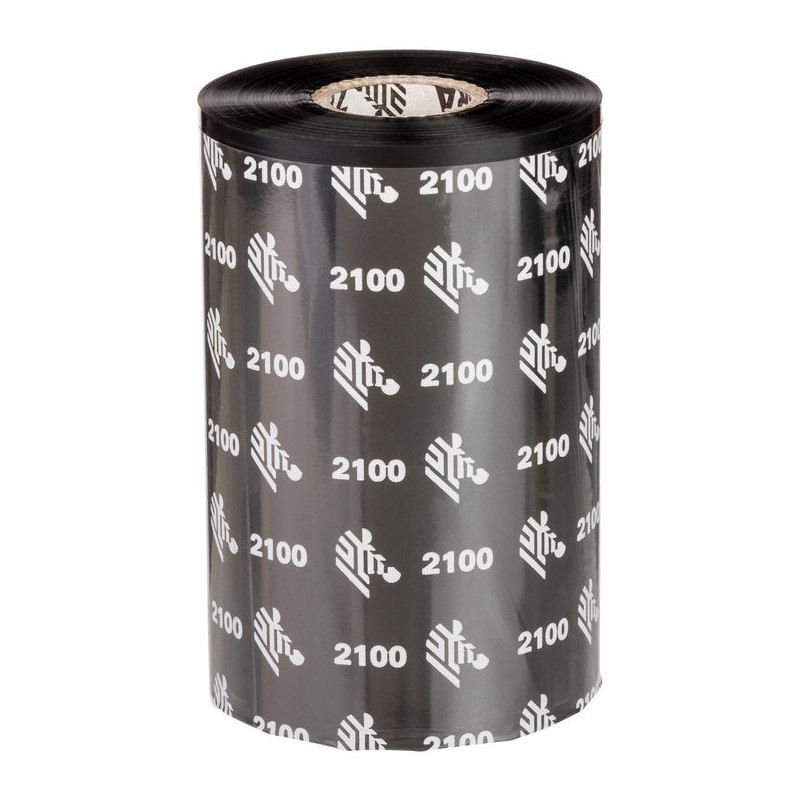Zebra 2100 High-Performance Wax thermal ribbon 17716.5" (450 m) Black
