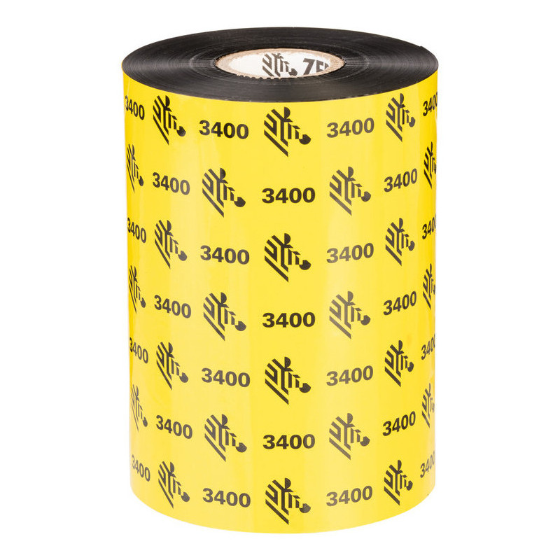 Zebra 3400 High Performance Wax-Resin thermal ribbon 17716.5" (450 m) Black